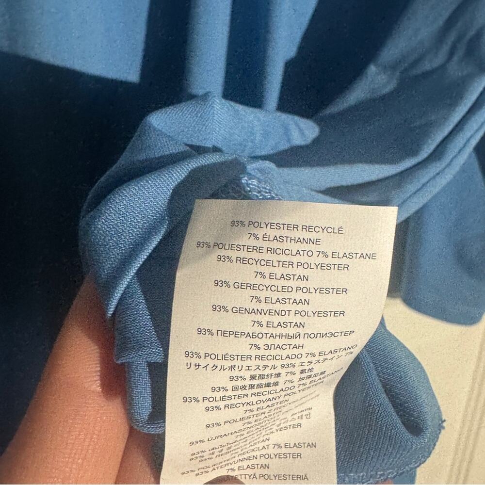 NEW MICHAEL Michael Kors Blue Peasant Keyhole Blouse, 1X - Picture 9 of 13